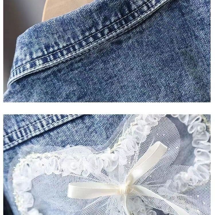 2026 Moda 2026 Meninas Crianças Jaqueta Jeans 2025 Primavera Venda Quente Médio Pequeno Crianças Jaqueta Jeans Estilo Pr
