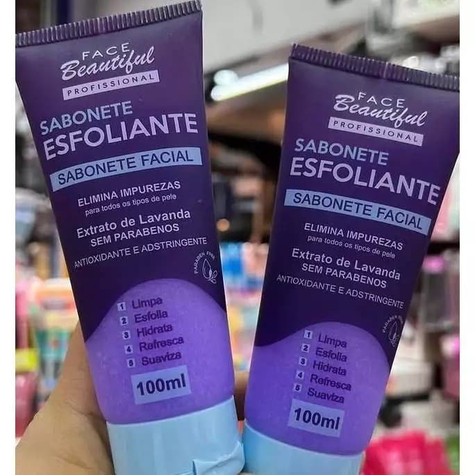 Sabonete Esfoliante Facial Lavanda Refresca E Suaviza - Face Beautiful