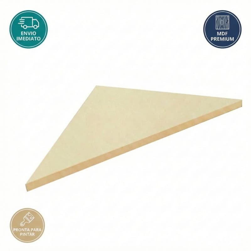Prateleira de Canto 42x30cm MDF Natural - Organizador Flutuante P/ Sala Quarto Cozinha