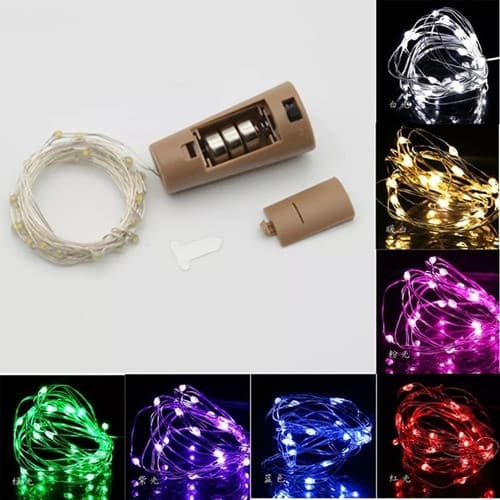 Luz De Fada Led Colorido Rolha Decoração Garrafas