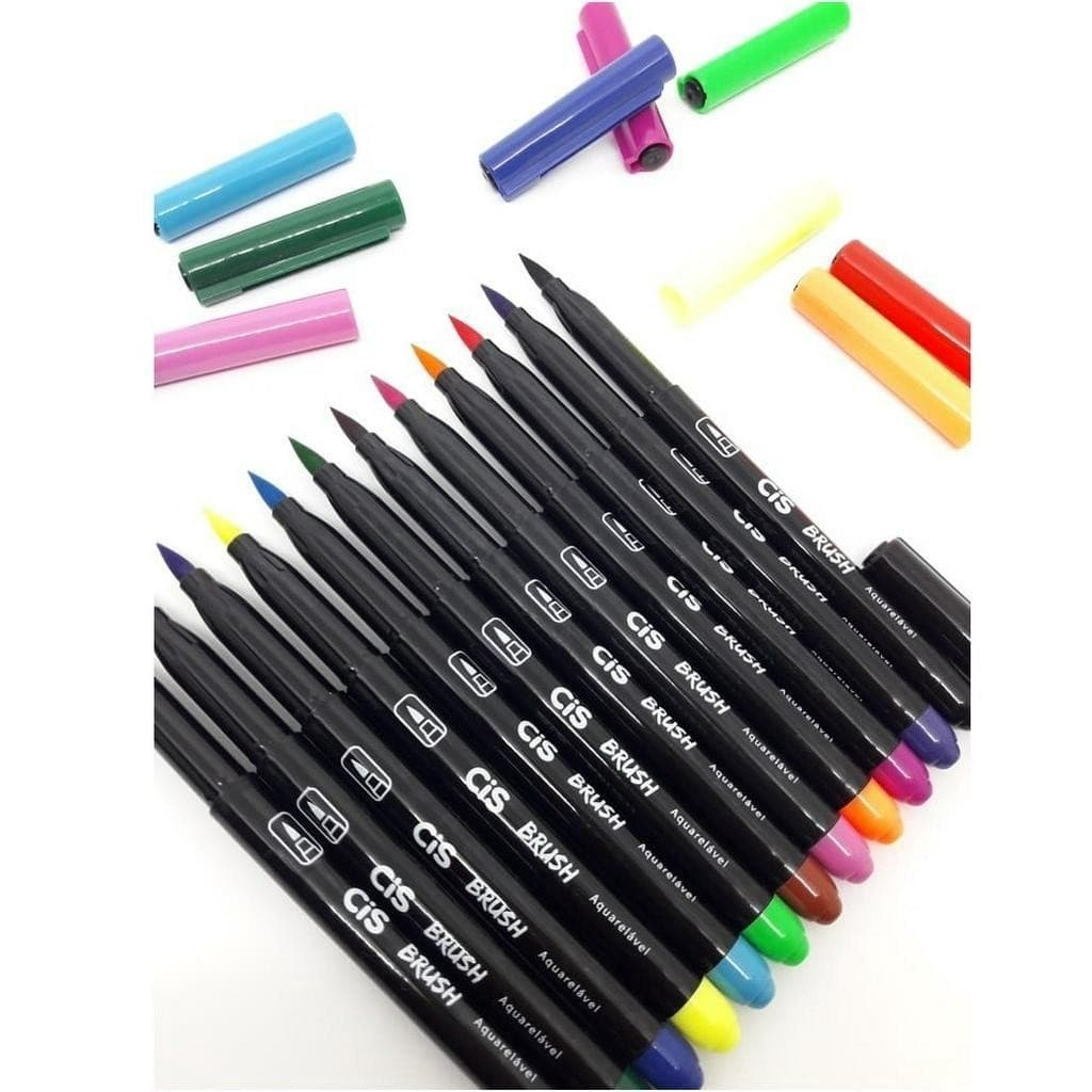 Kit Marcador Artístico Pincel Aquarelavel Cis