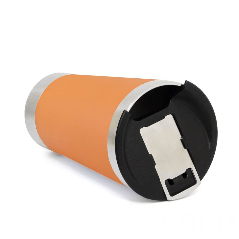 Normal - Copo Térmico Inox com TAMPA e ABRIDOR (473 ml) - Laranja