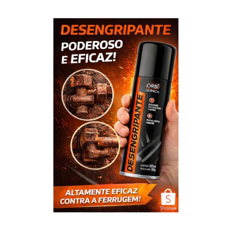 Kit 2 Óleo Desengripante Spray Orbi Química  300ml Lubrificante Multiuso Antiferrugem
