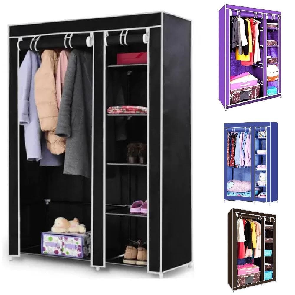 Guarda Roupa Closet Portatil Prateleiras Suporte Organizador Sapatos Bolsa Lencol Toalha Compacto