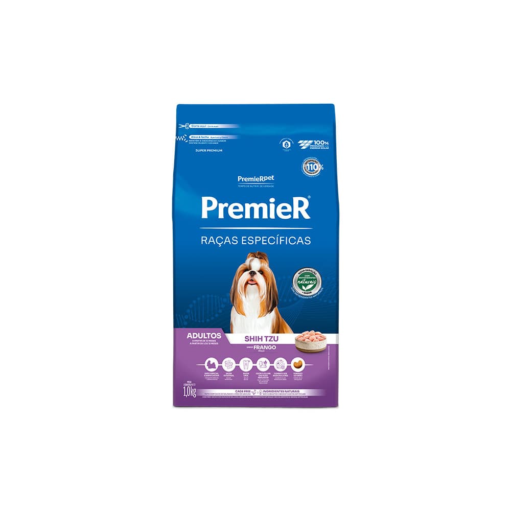 PREMIER RACAS ESPECIFICAS CAES ADULTO SHIH TZU FRANGO 2,5 KG