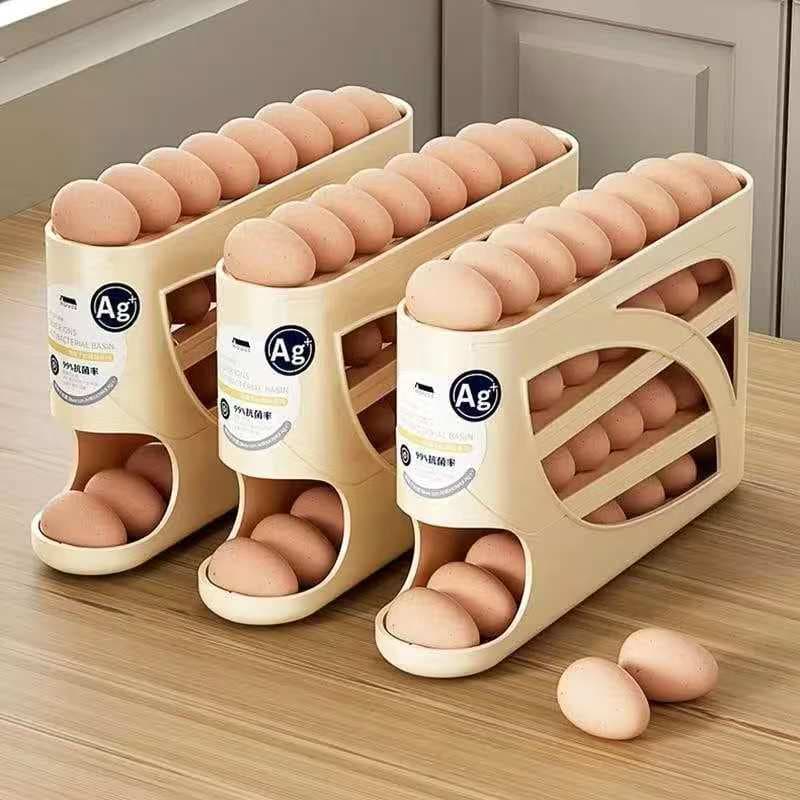 Porta Ovos Organizador Bandeja Geladeira Dispenser 4 Andare 30 Ovos Automatico Rolante Olaola