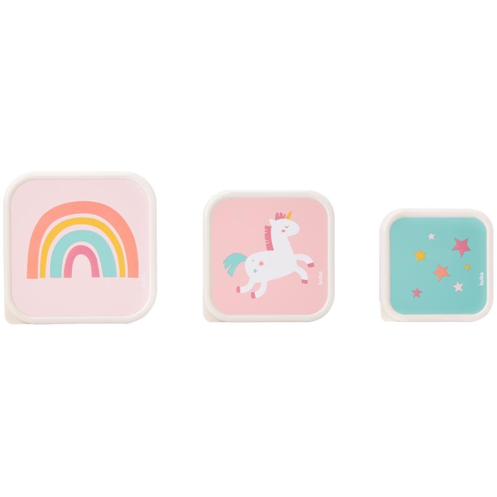 Kit Com 3 Potes Buba Magic Unicórnio Rosa