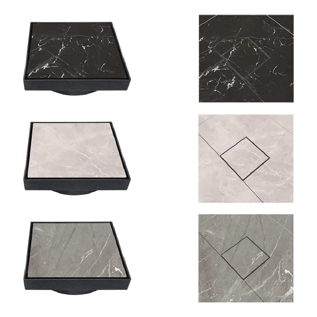 Ralo Oculto 10x10 Invisível Ingeligente em Plástico ou INOX Anti Odor Banheiro, Lavabo, Área Externa