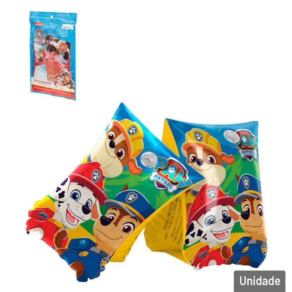 Bóia Inflável Patrulha Canina Braço Piscina Praia