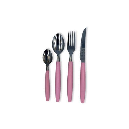 Faqueiro Completo Talheres Inox Com Gaveta Organizadora Rosa Jogo De Mesa