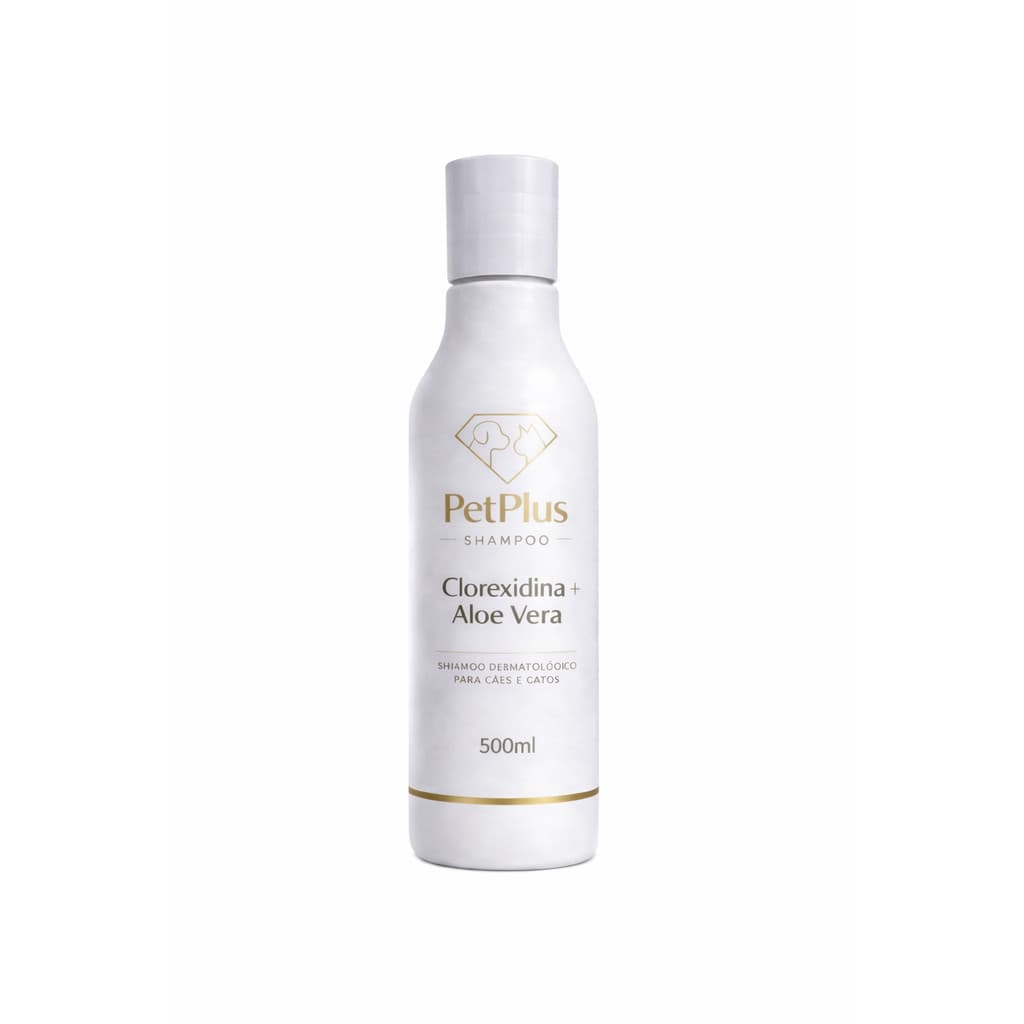 Shampoo Pet Plus Clorexidina Aloe Vera 500ml P Cães E Gatos