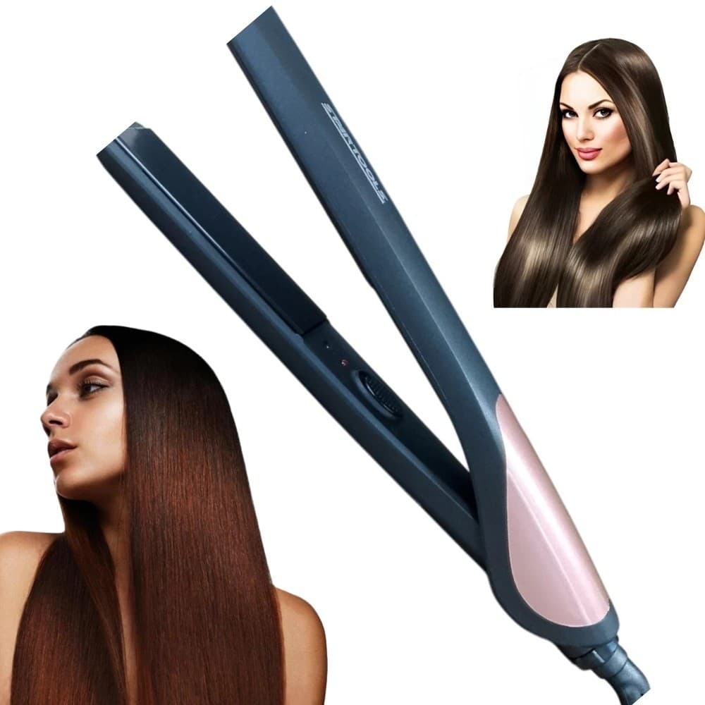 Prancha Chapinha Cabelo Profissional Bivolt Rosa 50W Alisar Modelar Cerâmica Aquecimento Rápido