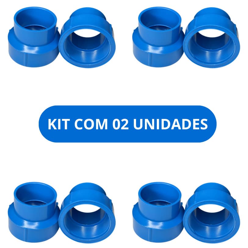 Luva LR Azul De Irrigação Rosca/Soldável 50x2 2 unidades