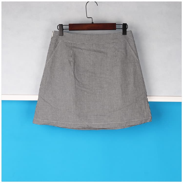 Lixin desconto roupas femininas série X-Sleeve novo estilo saia de verão moda em forma de A Houndstooth All-Match saia c