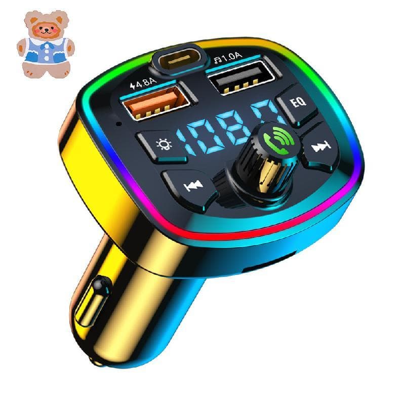 Q7 Bluetooth Carregador De Carro Transmissor FM Mãos Livres Mp3 Modulador Verdadeiro 3.1A Dupla Porta USB PD Carregament