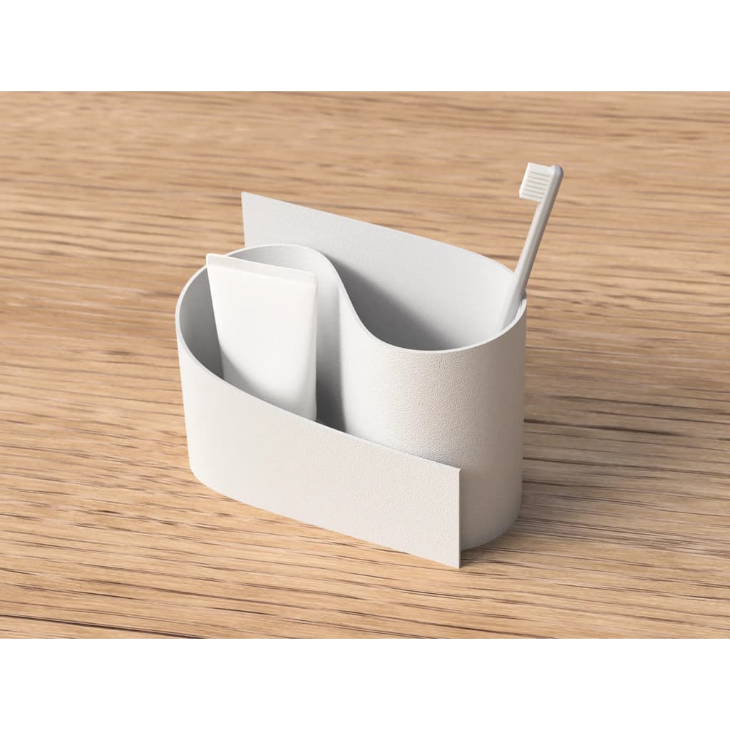 Porta-escovas Organizador Texturizado Moderno Grande 18cm