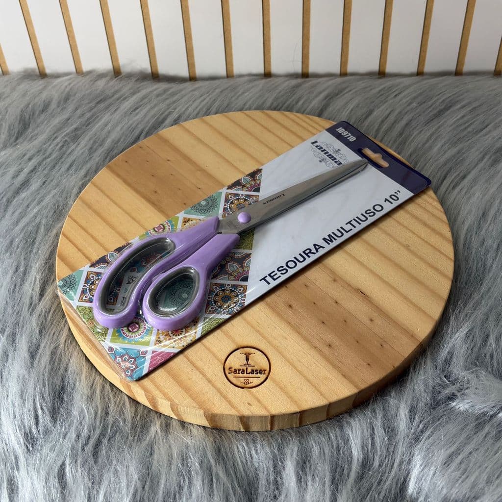Tesoura Multiuso Profissional 10" Lâmina de Titânio Corte Preciso Papel Tecido Artesanato