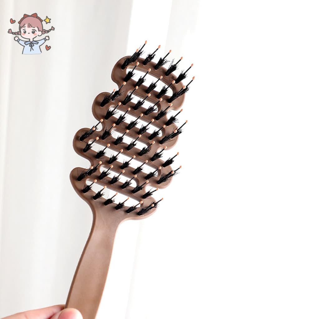 Escova De Cabelo Com Cerdas Cithway Volume + , De Javali Para Massagem No Couro Cabeludo Suavizante Adiciona Brilho Natu