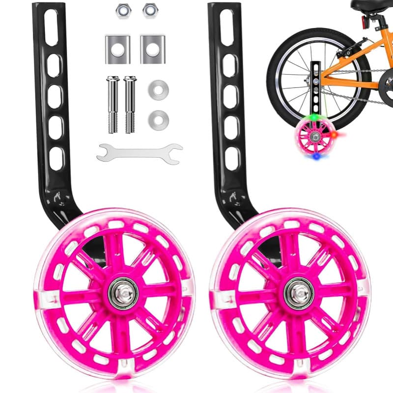 Roda Rodinha Lateral LED Para Bike Bicicleta Infantil Criança Regulável Ajustável Aro 12 Ao 20