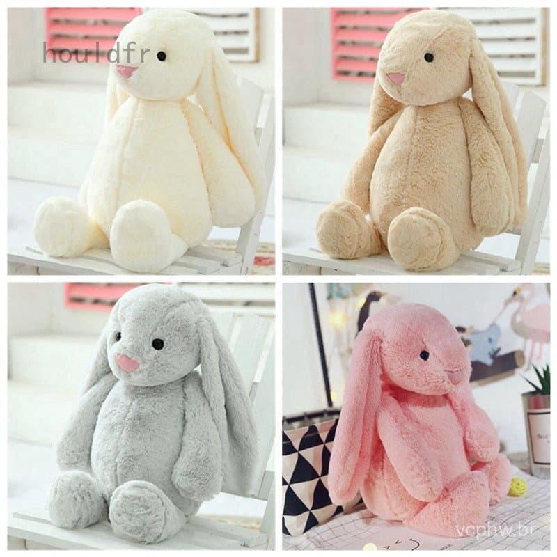 Coelho Bonito De Pelúcia Macia Travesseiro Brinquedo De Pelúcia Bicho De Pelúcia Crianças Páscoa Presente Boneca