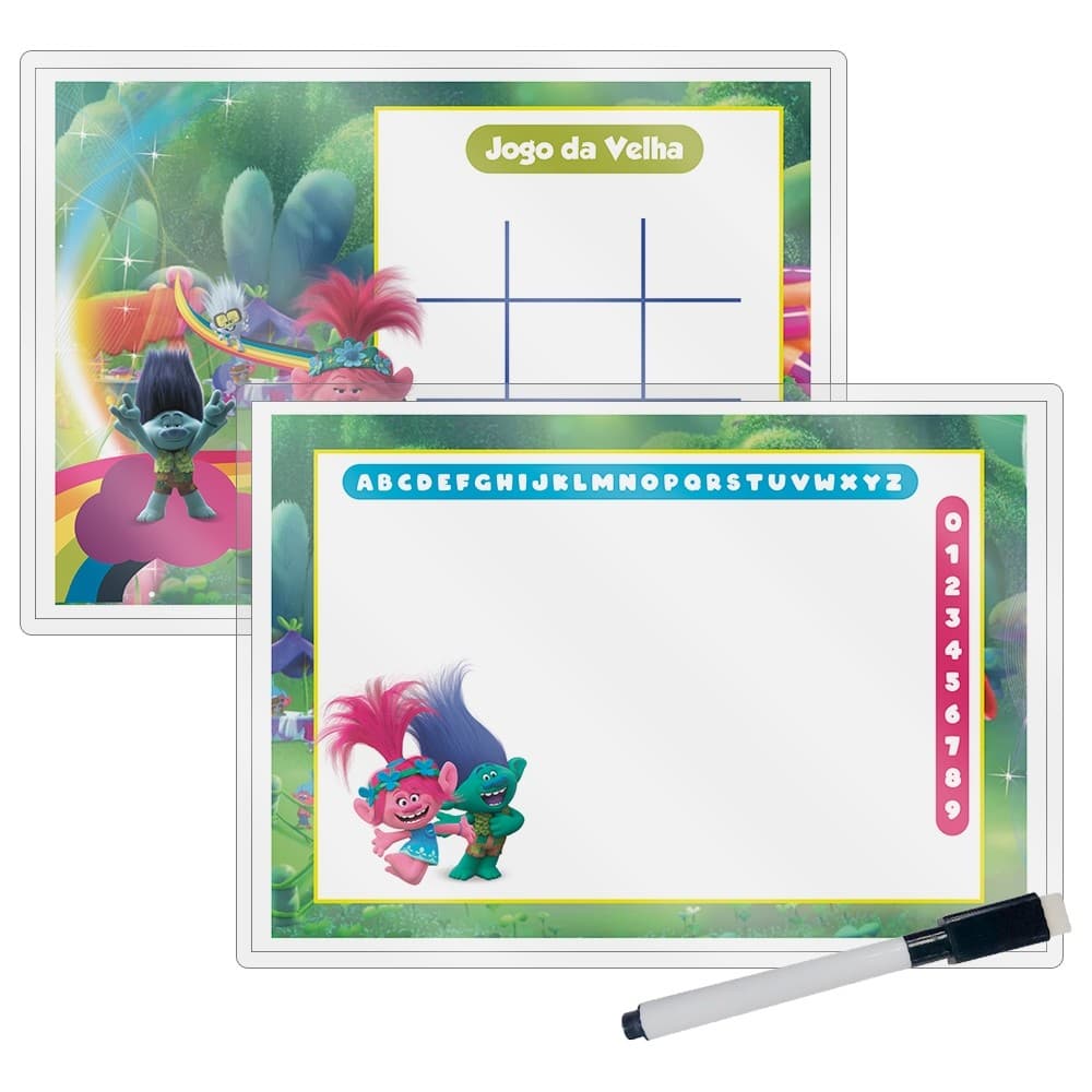 Kit 10 Lousa Magica Lembrancinhas Para Aniversario Envio imediato No Tema Trolls