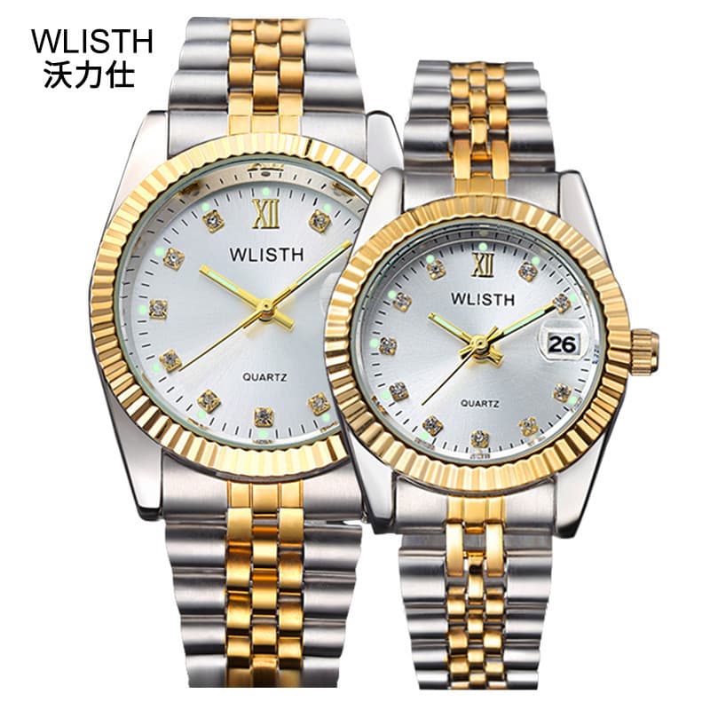 WLISTH/WLISTH Relógio Masculino Moda Casual Luminoso Senhoras Relógio de Quartzo Casal Relógio Europeu Americano Transfr