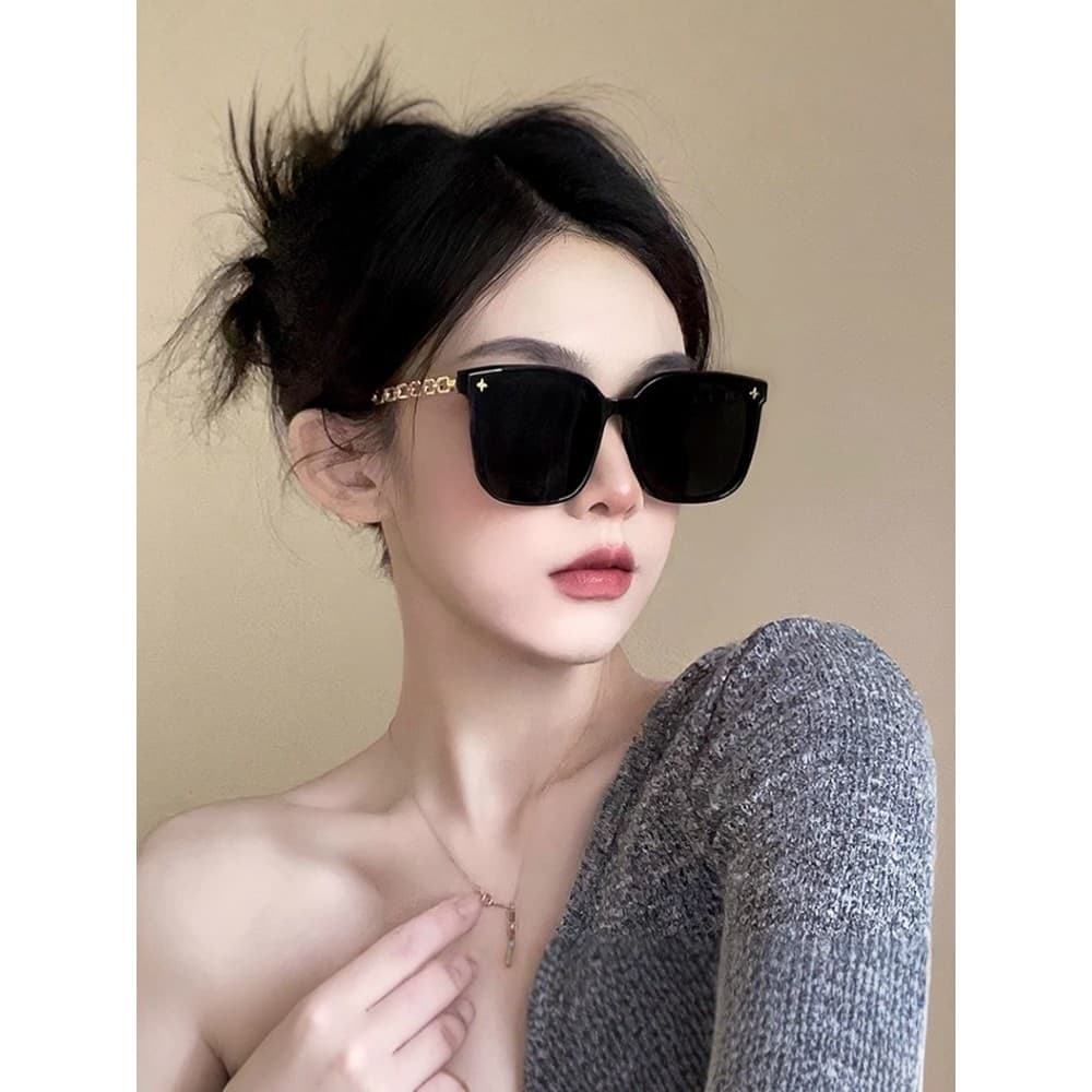 Novo estilo óculos de sol feminino High-End sentimento ins estilo influenciador polarizado protetor solar óculos de sol