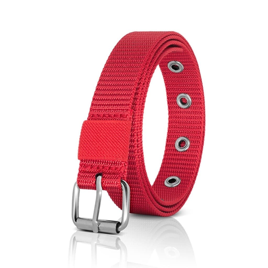2.4cm de largura feminino cinto de náilon poroso lona pino fivela cinto Denim ao ar livre treinamento militar lazer cint