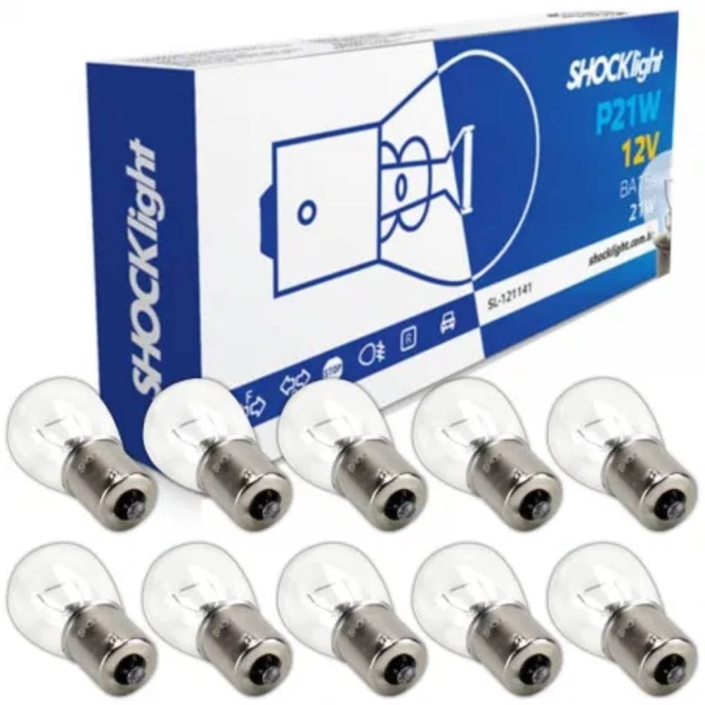 Kit 10 Lâmpadas 67 Lanterna 12v 10w Ba15s R10w Shocklight