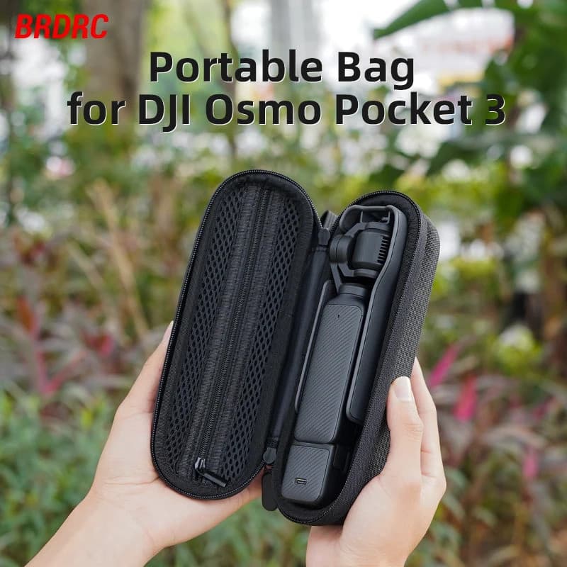 Bolsa De Armazenamento BRDRC Para DJI OSMO Pocket 3 Transporte À Prova De Choque Portátil Com Mosquetão Pulseira Acessór