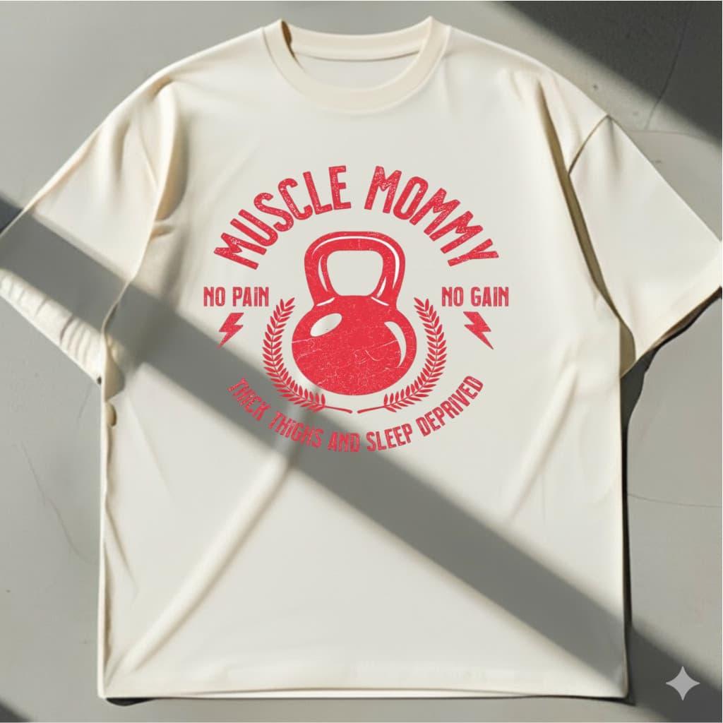 Camiseta de Academia Mamães Marombas Estilo Fitness Plus Size