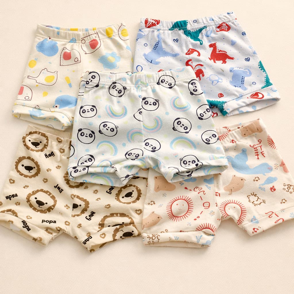 Kit 5 Shorts Tapa Fralda Bebê Menino ou Menino P ao GG – Roupas Infantis 100% Algodão Conforto e Estilo