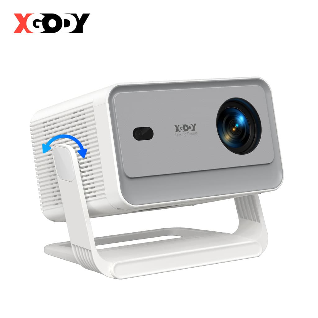 Projetor XGODY A6 PRO 4K Foco Automático 700ANSI Android 14 WiFi 6 BT5.4 Inteligente Portátil