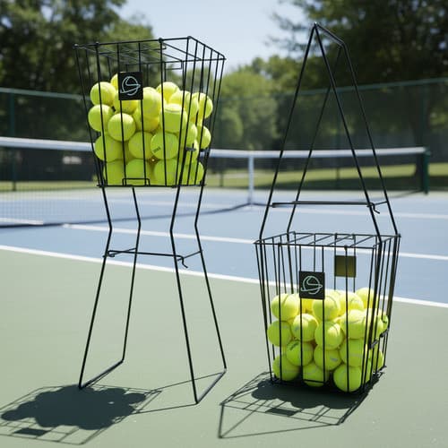 Cesto Bolas Beach Tennis Padel Tenis 75 Bolas Quadra Jogo Preto