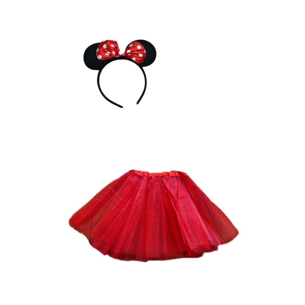 Kit Fantasia Ratinha Infantil Saia+ tiara