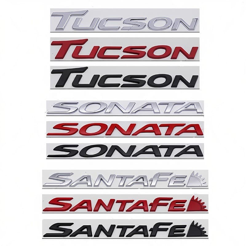 material De Metal 3D Adequado Para Novo Logotipo Do Carro Shengda Tucson SATAFE TUSCON SONATA Estilo Adesivo Peças De Au