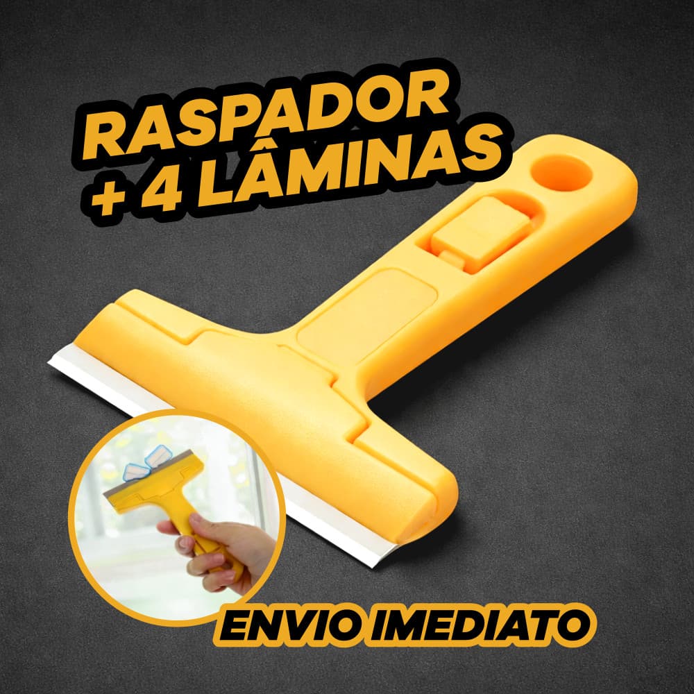 Estilete Raspador Com 4 Laminas Limpa Box Fogão Piso Vidro Cerâmica Azulejo