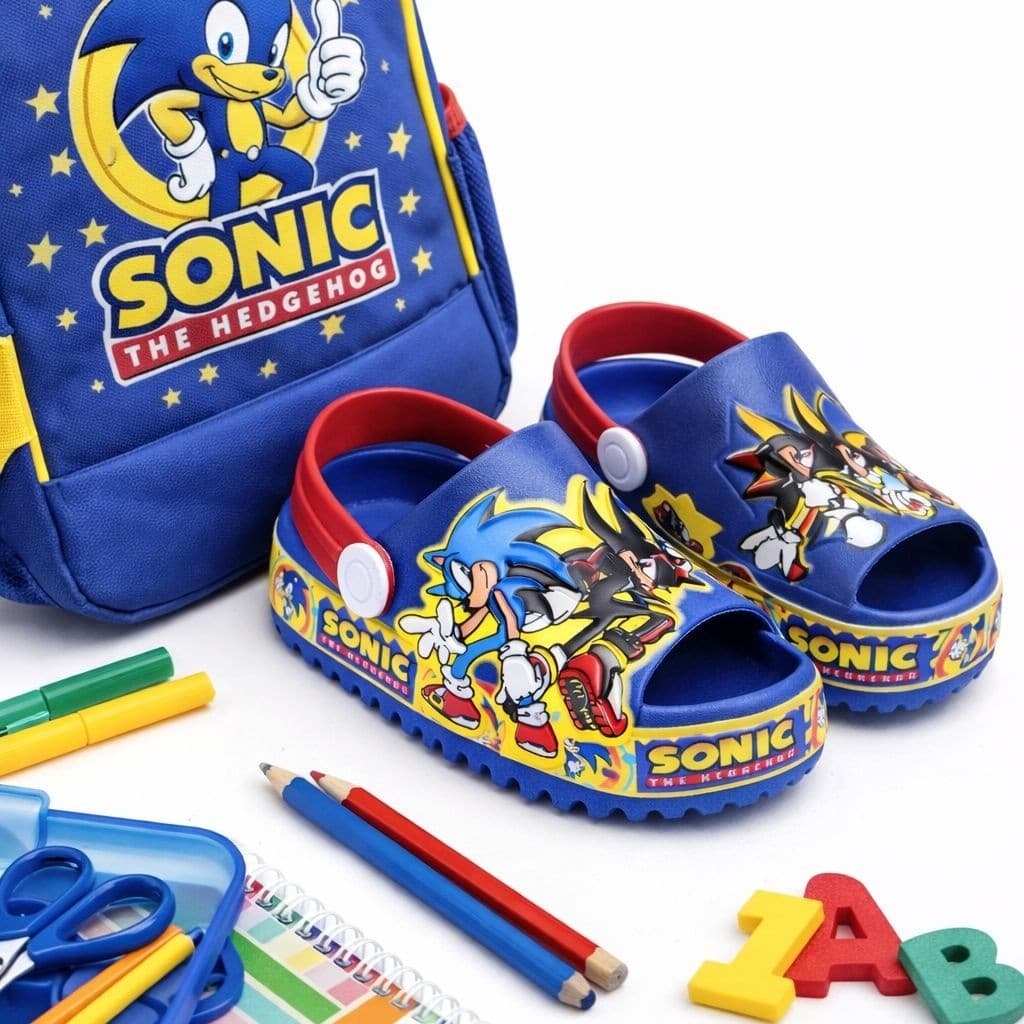 Sandália Criança Masculina Infantil Bebê Menino Azul Antiderrapante Confortável Escola Pronta Entrega