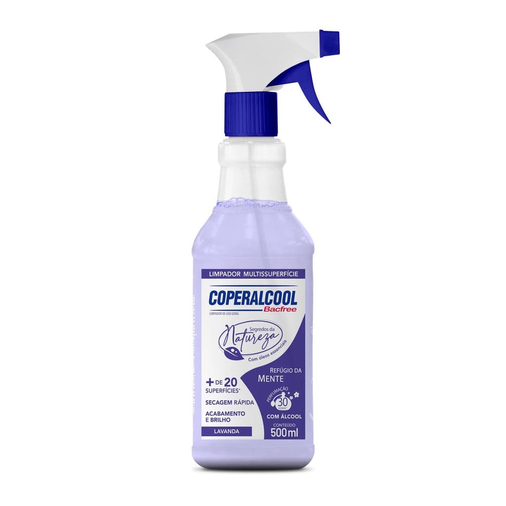 Limpador Coperalcool Bacfree Segredos Da Natureza 500ml