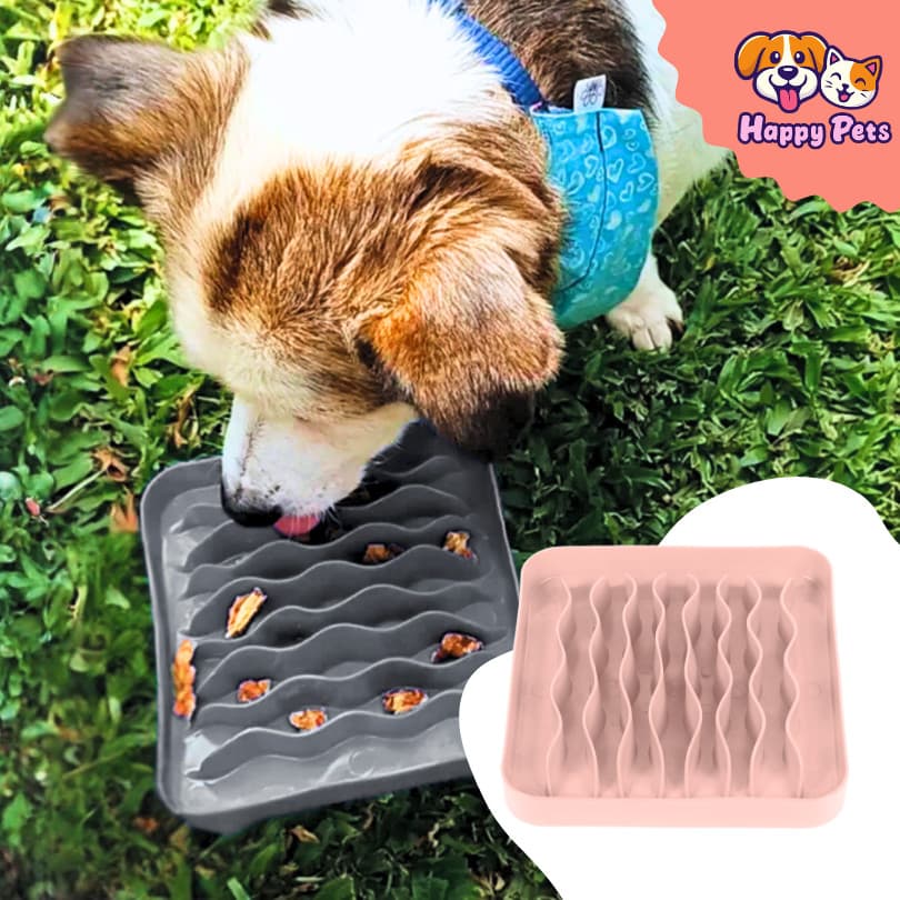 Comedouro Lento Ondinhas Da Pet Games Para Cães De Pequeno e Médio Porte Interativo Saudável