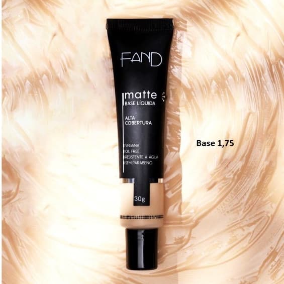 Base Líquida Matte FAND Profissional Alta Cobertura Oil Free Vegana