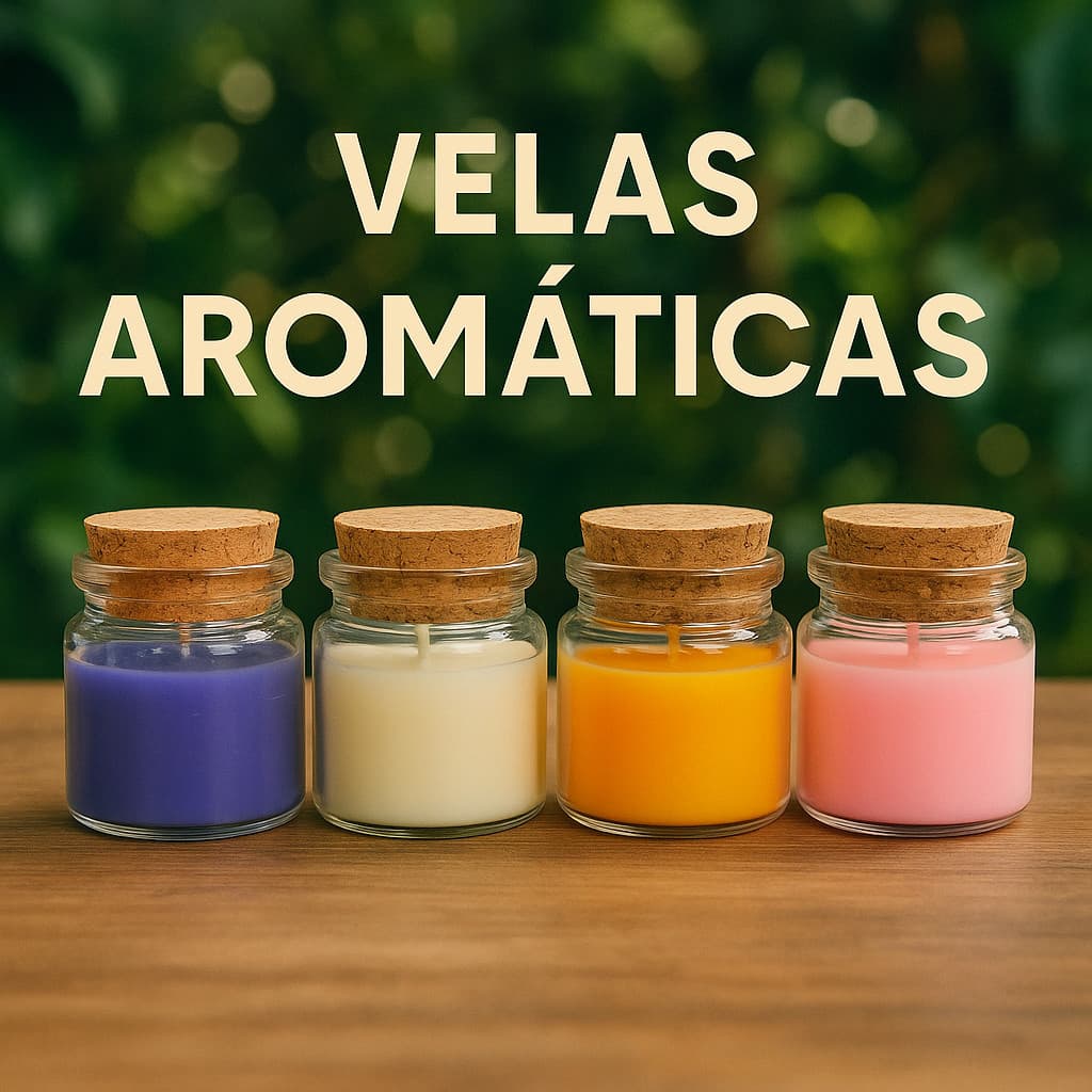 Vela Aromática Em Vidro Com Tampa De Rolha | Relaxante & Decoração Kit 12 Unidades