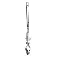 Antena Retrátil Corta Pipa Moto 6 Estágios Reclinável Guidão Aço Inox Cromada Prata