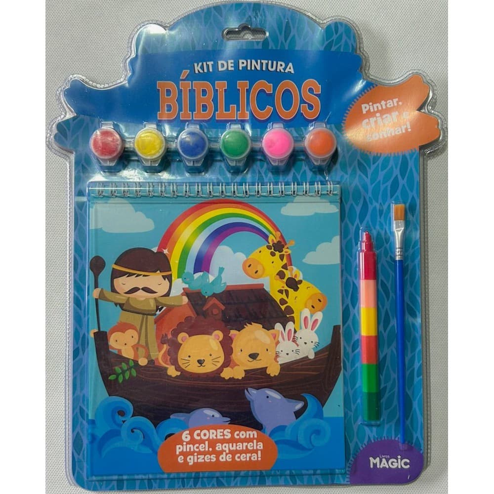 Livro Kit de Pintura Bíblicos - Pintar, Criar e Sonhar