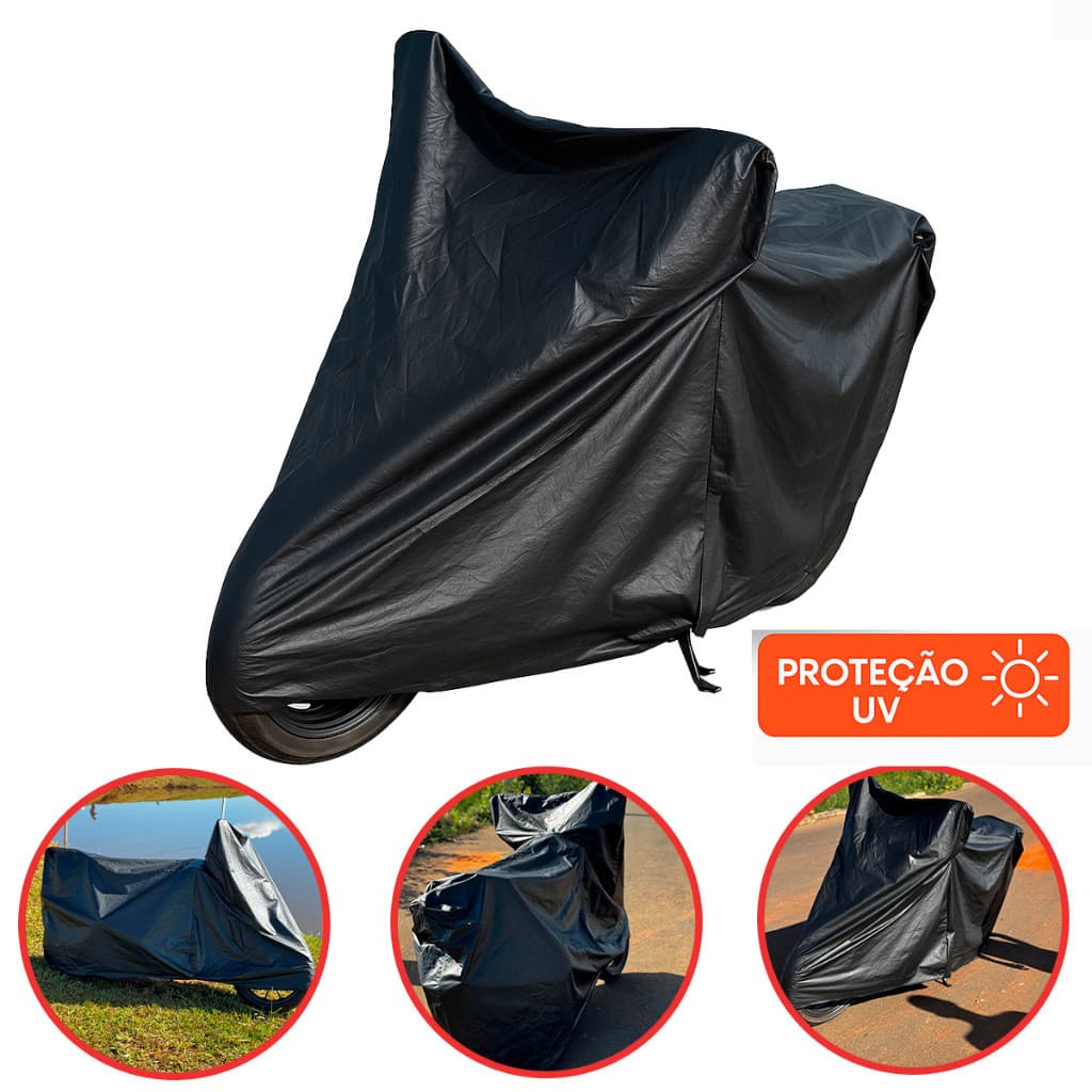 Capa Cobrir Moto Térmica Sol Chuva 100% Forrada Impermeável P M G