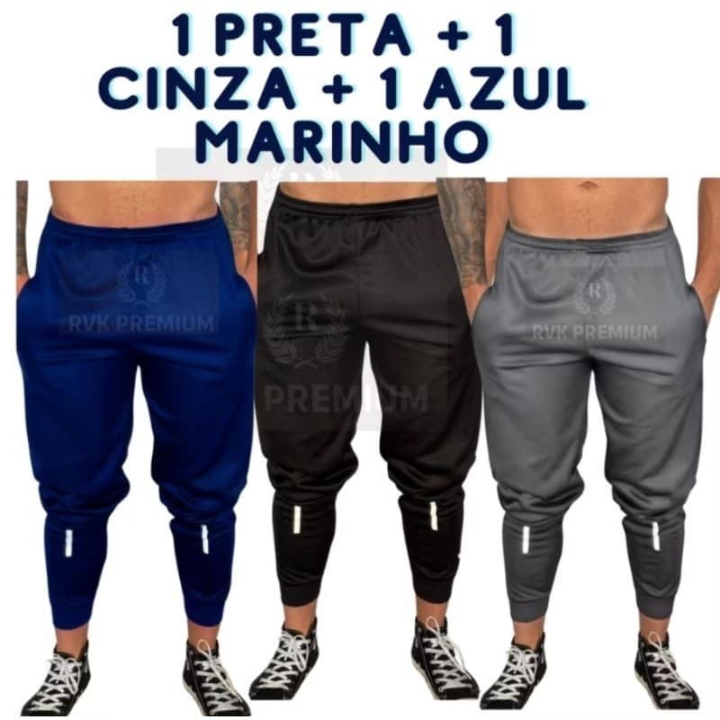 Kit 03 Calças Jogger  - Modelo Fitness - PROMOÇÃO 2026!