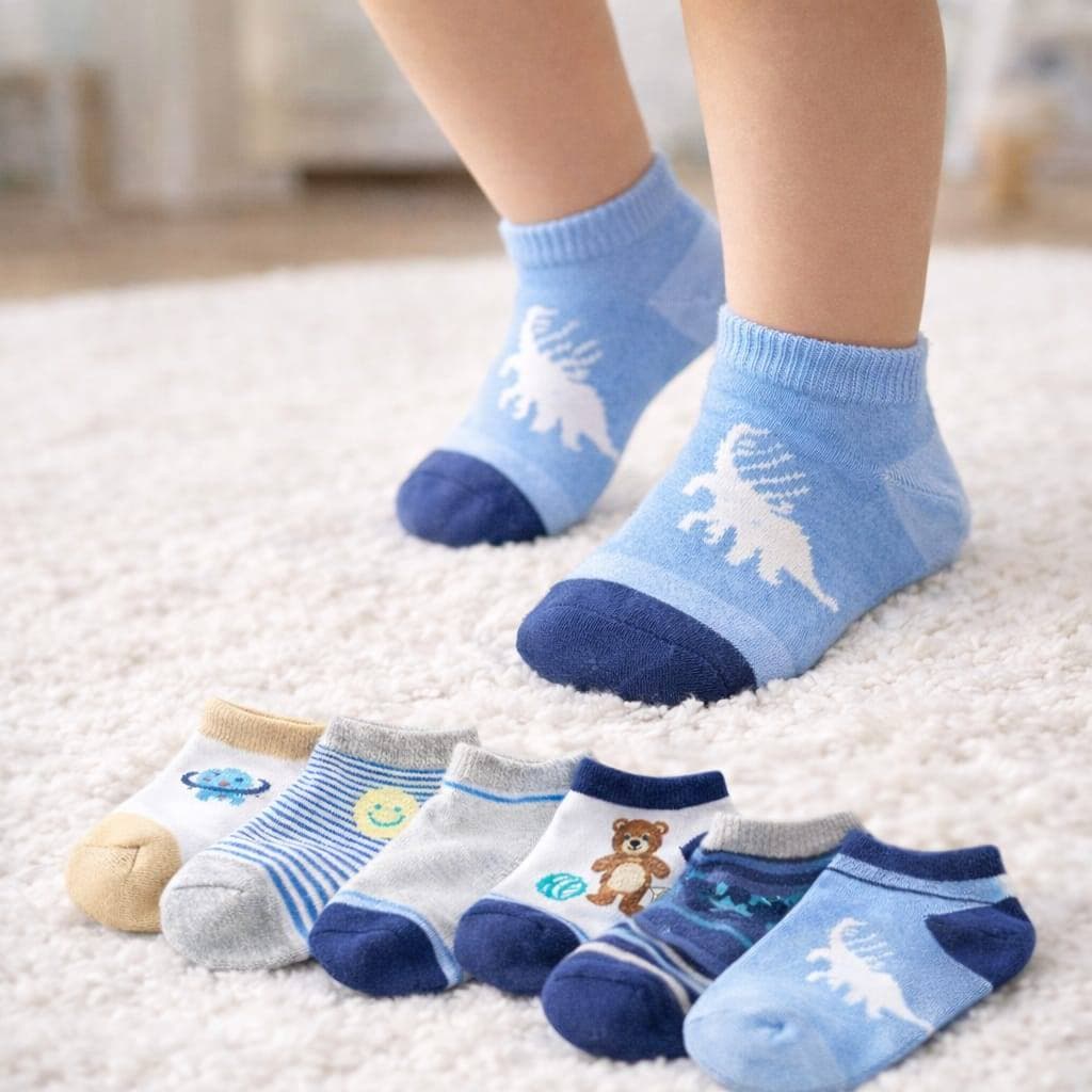 Kit Meia Infantil Menino 6 ou 12 Pares Estampadas