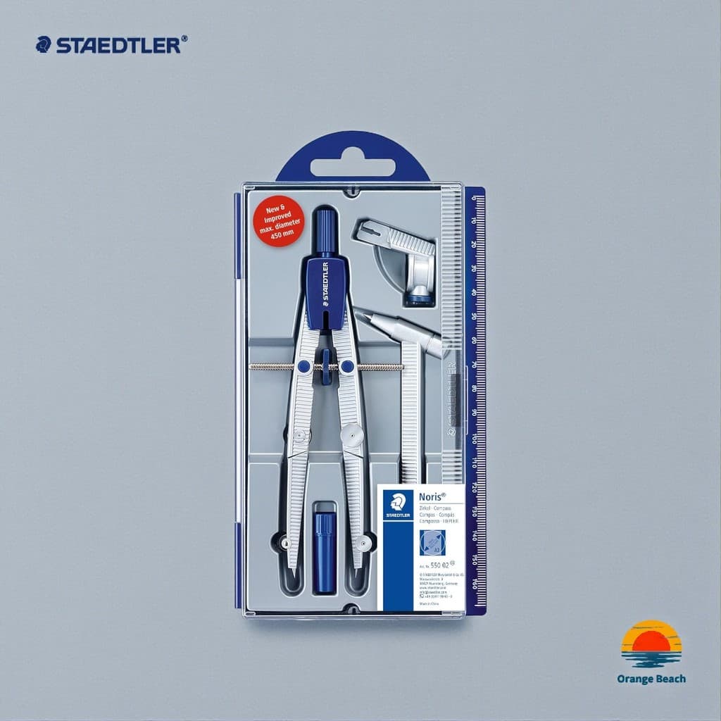 STAEDTLER Compasso Escolar Engrenagem 550/Mecanismo Cremalheira/Raio 175mm/Alemanha/2 Var