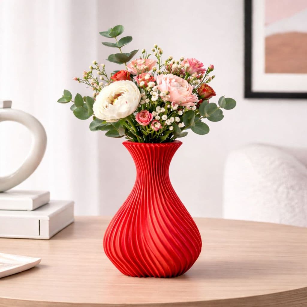 Vaso Decorativo Moderno Espiral Formato de Coração
