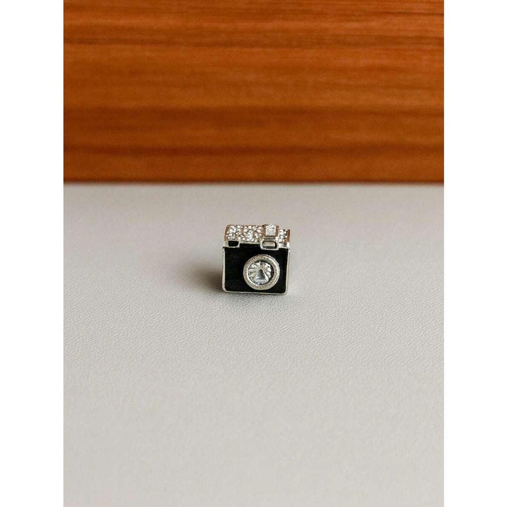 Berloque Separador Charm Banhado a Prata 925 Mini Máquina Fotográfica